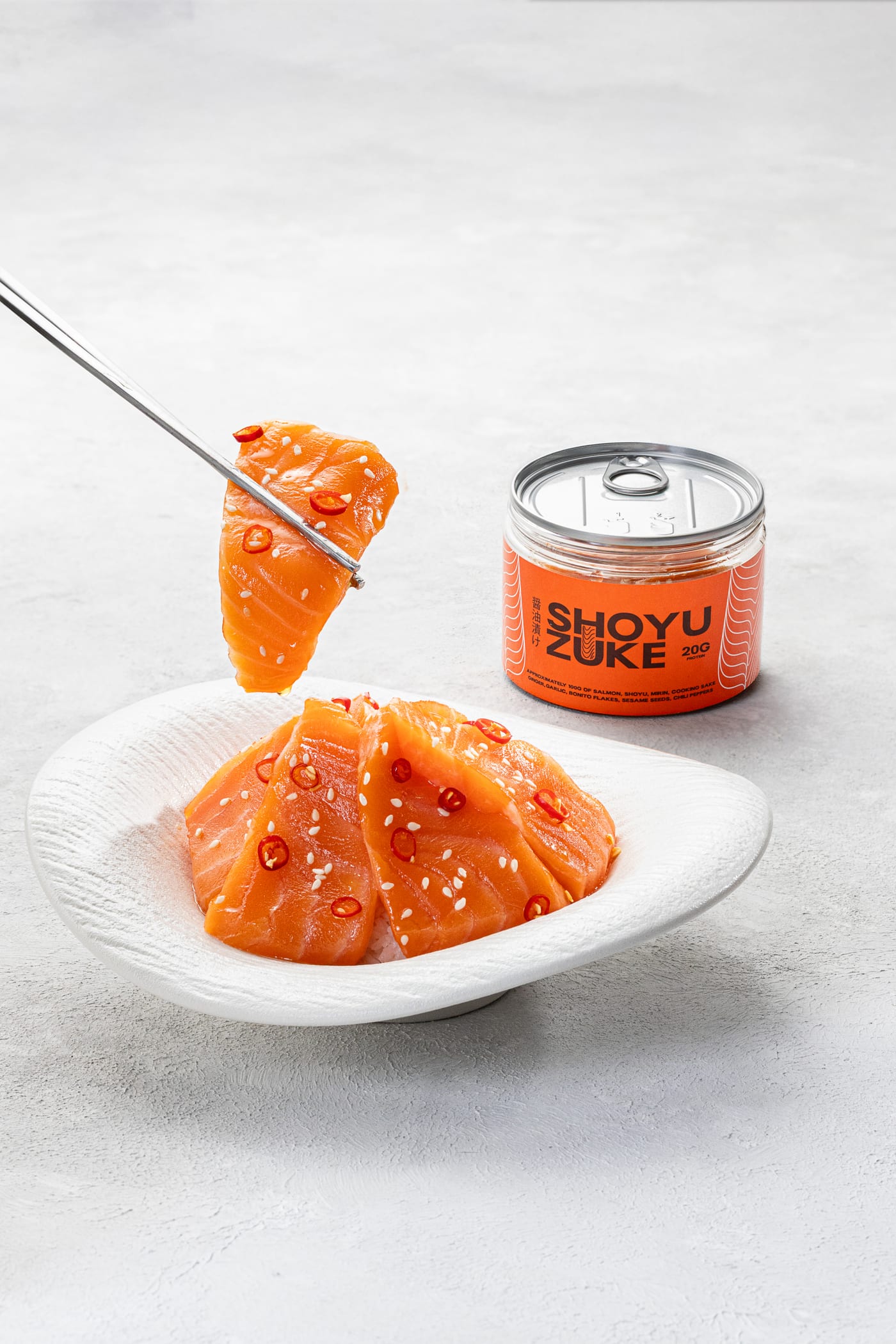 Spicy Shoyuzuke — 220g can of spicy heat, buttery, toasted sesame