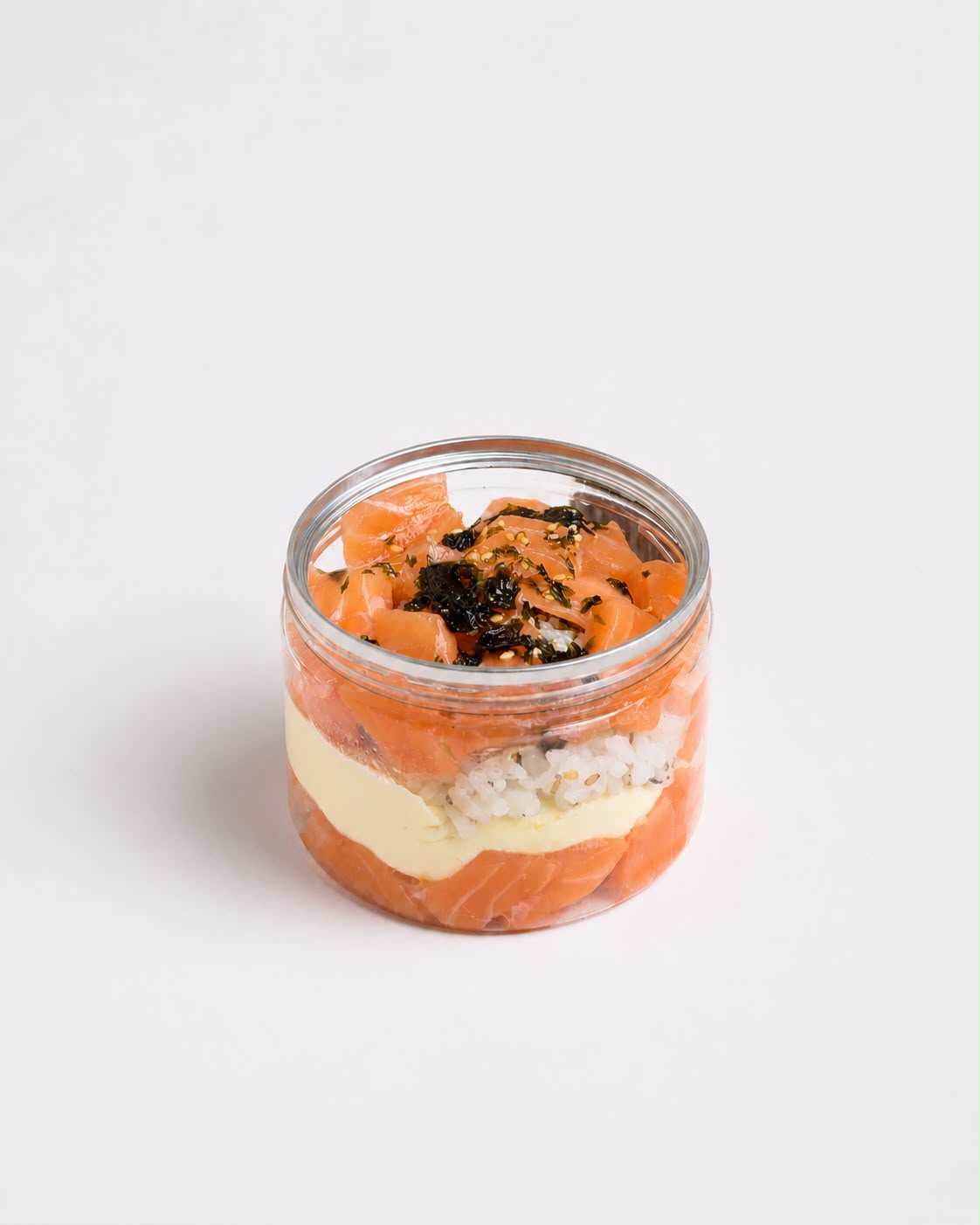 Shoyuzuke Temaki — temaki cup of cream cheese, sushi rice, furikake